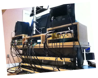 Disposal Computer Monitors on Low Cost Pvc Pipe Cable Management Behind Computer Recording