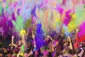 Hindi Holi, the throwing of colors (Proto: UtahValley.com)