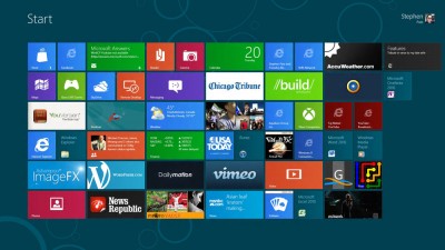 Windows 8 Metro home (picture NJN Network)