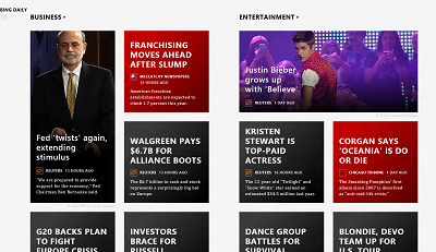 Bing Daily News Metro App