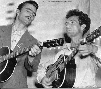 Cisco Houston and Woody Guthrie, 1944 with Gibson Southern Jumbo guitars (photo Smithsonian)