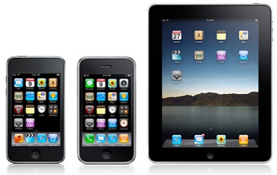 Apple iPod, iPhone and iPad – revolutionized consumer electronics (illustration Angadgets.com