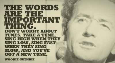 Woody Guthrie on stealing songs