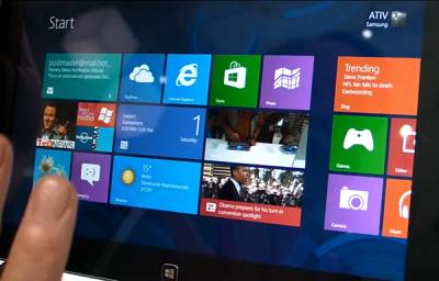 Samsung ATIV Windows 8 tablet (photo credit ZDNET)