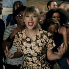 “All modesty had to go out the window” for her five outfit changes. Taylor Swift,  in “We Are Never Ever Getting Back Together”