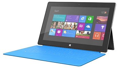 Windows Surface RT with cyan keyboard Photo credit – Microsoft