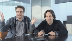 Seth Rogen and Paul Rudd make their pitch to represent The Next Big Thing