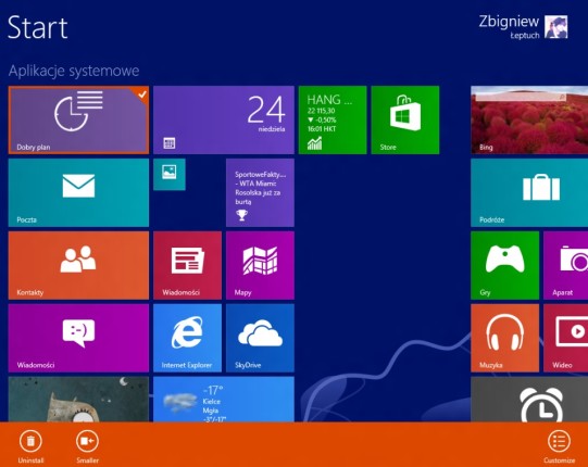 Windows 8 Blue Build 9364 Start screen – can you see the difference?