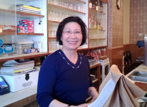 Helen Tran, the Canton Cafe, a wide smile and she remembers your voice (S. Pate photo)