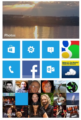 Nokia Lumia 920 home screen (S. Pate photo)