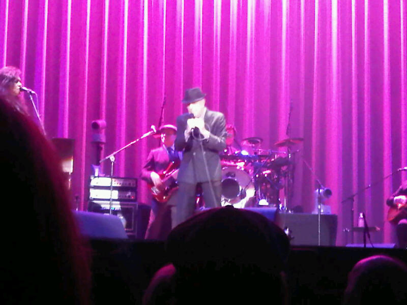     Leonard Cohen on stage Halifax NS (Blackberry photo)