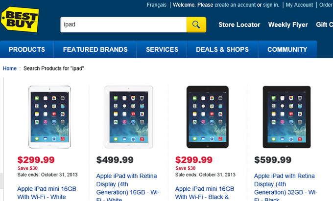 Best Buy and Future Shop Overcharging $100 for iPad