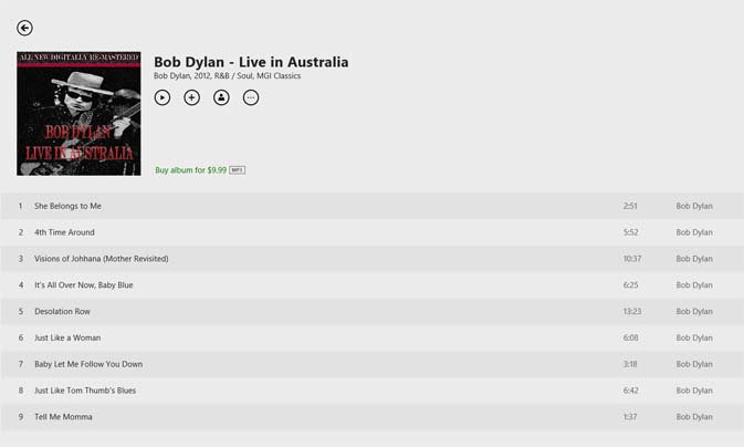 Xbox Music Streams Bob Dylan 66 Australian Tour